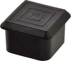 Caplugs - Square Head Plug - 1" OD, 1/2" Long, Polyethylene, Black - Eagle Tool & Supply