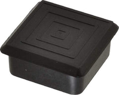Caplugs - Square Head Plug - 1-1/2" OD, 1/2" Long, Polyethylene, Black - Eagle Tool & Supply