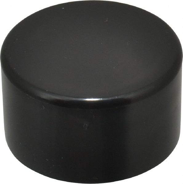 Caplugs - 1-3/4" ID, Round Head Cap - Polyethylene, Black - Eagle Tool & Supply