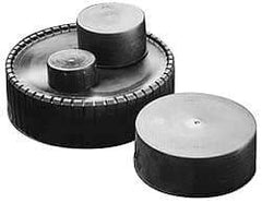 Caplugs - 3 NPT ID, Quick-Lock Cap - Polyethylene, Black - Eagle Tool & Supply