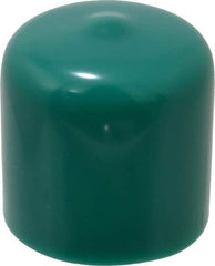 Caplugs - 1" ID, Stretchable Cap - 1" Long, Vinyl, Green - Eagle Tool & Supply
