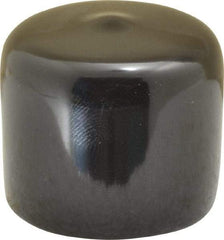 Caplugs - 1-3/16" ID, Stretchable Cap - 1" Long, Vinyl, Black - Eagle Tool & Supply