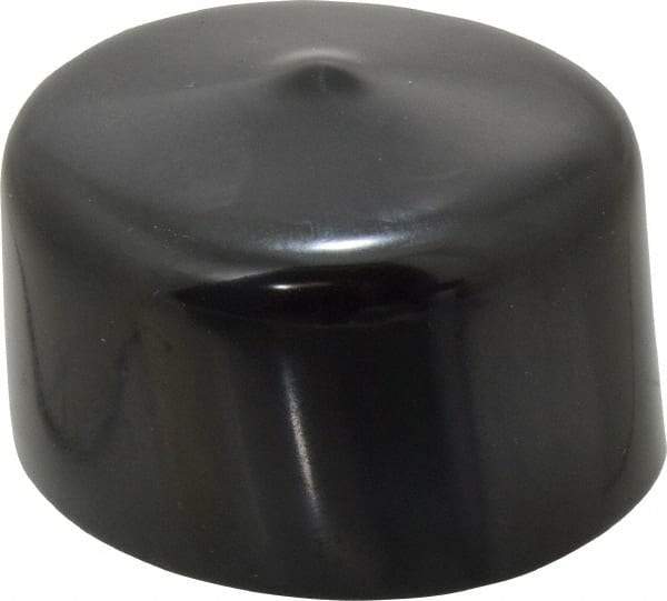 Caplugs - 1-5/8" ID, Stretchable Cap - 1" Long, Vinyl, Black - Eagle Tool & Supply