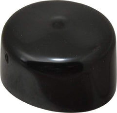 Caplugs - 1-11/16" ID, Stretchable Cap - 1" Long, Vinyl, Black - Eagle Tool & Supply