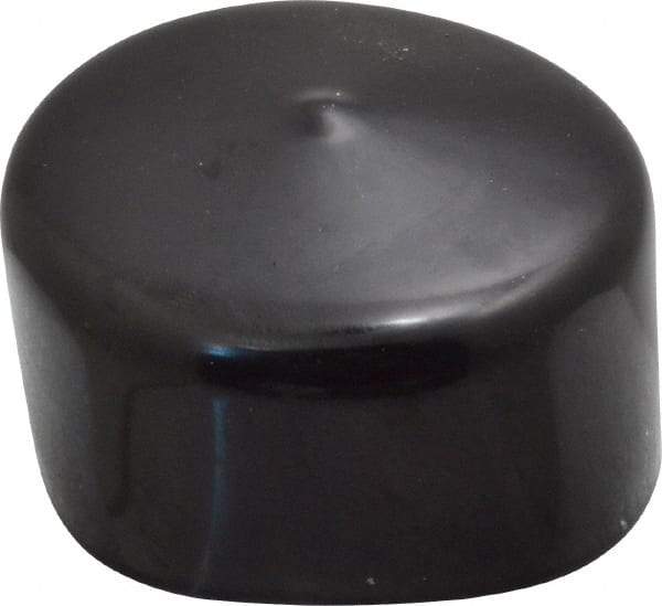 Caplugs - 2" ID, Stretchable Cap - 1" Long, Vinyl, Black - Eagle Tool & Supply