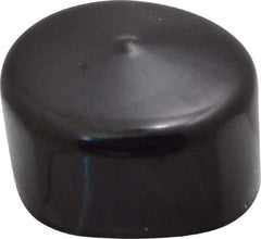 Caplugs - 2" ID, Stretchable Cap - 1" Long, Vinyl, Black - Eagle Tool & Supply