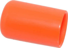 Caplugs - 7/8" ID, Stretchable Cap - 1-1/2" Long, Vinyl, Orange - Eagle Tool & Supply