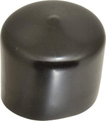 Caplugs - 2" ID, Stretchable Cap - 1-1/2" Long, Vinyl, Black - Eagle Tool & Supply