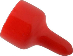 Caplugs - 3/4" ID, Pull-Tab Cap - Vinyl, Red - Eagle Tool & Supply