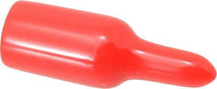 Caplugs - 3/8" ID, Pull-Tab Cap - Vinyl, Red - Eagle Tool & Supply
