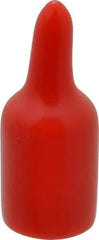 Caplugs - 1/2" ID, Pull-Tab Cap - Vinyl, Red - Eagle Tool & Supply