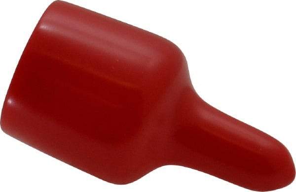 Caplugs - 3/4" ID, Pull-Tab Cap - Vinyl, Red - Eagle Tool & Supply