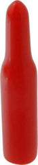 Caplugs - 1/4" ID, Pull-Tab Cap - Vinyl, Red - Eagle Tool & Supply