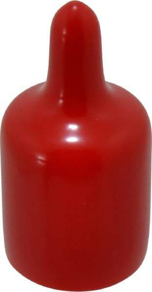 Caplugs - 7/8" ID, Pull-Tab Cap - Vinyl, Red - Eagle Tool & Supply