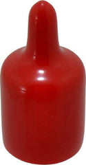 Caplugs - 7/8" ID, Pull-Tab Cap - Vinyl, Red - Eagle Tool & Supply
