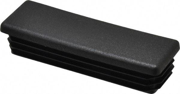 Caplugs - Rectangular Head Plug - 1 x 3" OD, Polyethylene, Black - Eagle Tool & Supply