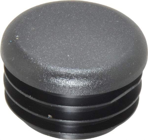 Caplugs - Round Head Plug - 1-1/8" OD, Polyethylene, Black - Eagle Tool & Supply