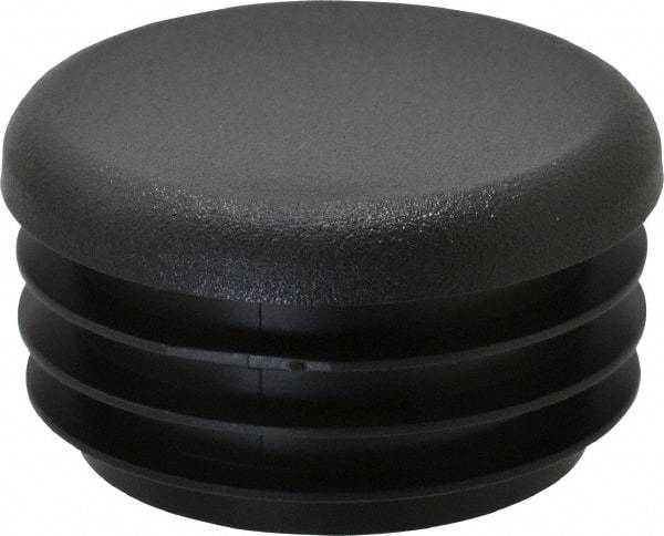 Caplugs - Round Head Plug - 1-1/4" OD, Polyethylene, Black - Eagle Tool & Supply