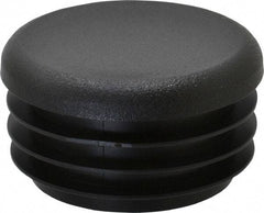 Caplugs - Round Head Plug - 1-1/4" OD, Polyethylene, Black - Eagle Tool & Supply