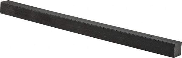Made in USA - 1 Ft. Long x 3/4 Inch Wide x 3/4 Inch High, Polyurethane, Square Plastic Bar - Black, 80A Hardness, +/- 0.015 Tolerance - Eagle Tool & Supply