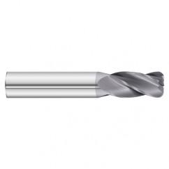 20mm Dia. x 100mm Overall Length 4-Flute 1mm C/R Solid Carbide SE End Mill-Round Shank-Center Cut-TiAlN - Eagle Tool & Supply