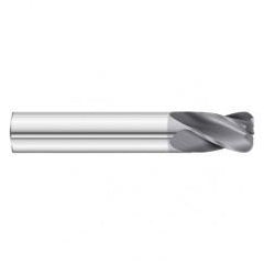 5/16 Dia. x 2-1/2 Overall Length 4-Flute .090 C/R Solid Carbide SE End Mill-Round Shank-Center Cut-TiAlN - Eagle Tool & Supply