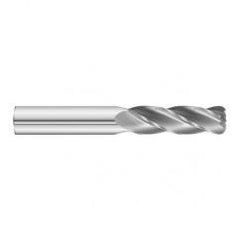 3/8 Dia. x 4 Overall Length 4-Flute .120 C/R Solid Carbide SE End Mill-Round Shank-Center Cut-Uncoated - Eagle Tool & Supply