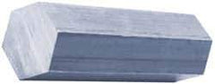Made in USA - 2 Ft. Long x 3/4 Inch Wide, Nylon, Hexagonal Plastic Bar - Width is Width Across Flats, Natural - Eagle Tool & Supply