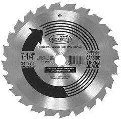 Amana Tool - 7-1/4" Diam, 5/8" Arbor Hole Diam, 24 Tooth Wet & Dry Cut Saw Blade - Carbide-Tipped, Combination Action, Diamond Arbor - Eagle Tool & Supply