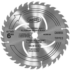 Amana Tool - 5-1/2" Diam, 5/8" Arbor Hole Diam, 30 Tooth Wet & Dry Cut Saw Blade - Carbide-Tipped, General Purpose Action, Standard Round Arbor - Eagle Tool & Supply