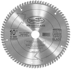 Amana Tool - 10" Diam, 5/8" Arbor Hole Diam, 60 Tooth Wet & Dry Cut Saw Blade - Carbide-Tipped, Chip Free Action, Standard Round Arbor - Eagle Tool & Supply