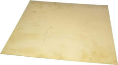 Value Collection - 0.016 Inch Thick x 12 Inch Wide x 12 Inch Long, Brass Sheet - Half Hard Temper, Alloy 260 - Eagle Tool & Supply