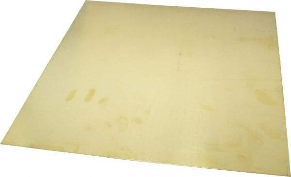 Value Collection - 0.04 Inch Thick x 12 Inch Wide x 12 Inch Long, Brass Sheet - Alloy 260 - Eagle Tool & Supply