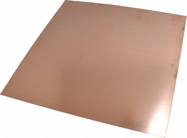 Value Collection - 0.016 Inch Thick x 12 Inch Square, Copper Sheet - Alloy 110 - Eagle Tool & Supply