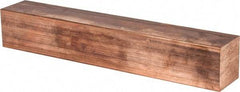 Value Collection - 2 Inch Square x 12 Inch Long, Copper Square Bar - Alloy 110, Electrical Grade - Eagle Tool & Supply