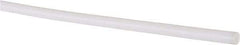 Made in USA - 2' Long, 1/8" Diam, PTFE (Virgin) Plastic Rod - White - Eagle Tool & Supply