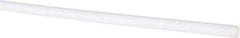 Made in USA - 6' Long, 3/16" Diam, PTFE (Virgin) Plastic Rod - White - Eagle Tool & Supply