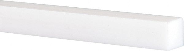 Made in USA - 5' x 3/16" x 3/16" White PTFE (Virgin) Square Bar - Eagle Tool & Supply