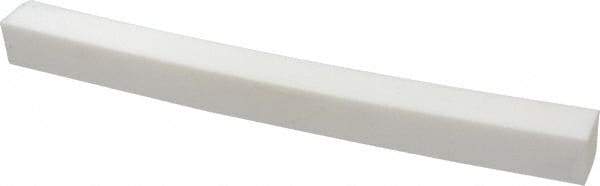 Made in USA - 1 Ft. Long x 1 Inch Wide x 1 Inch High, Virgin PTFE, Square Plastic Bar - White, +0.030 - 0.000 Tolerance - Eagle Tool & Supply