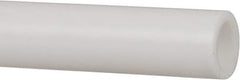 Made in USA - 3/8 Inch Outside Diameter x 5 Ft. Long, Plastic Round Tube - PTFE (Virgin), +/- 0.025 Inch Tolerance - Eagle Tool & Supply