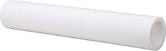 Made in USA - 3 Inch Outside Diameter x 6 Ft. Long, Plastic Round Tube - PTFE (Virgin), +/- 0.050 Inch Tolerance - Eagle Tool & Supply