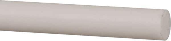 Made in USA - 5' Long, 1/4" Diam, PTFE (Mechanical Grade) Plastic Rod - +0.003 Tolerance - Eagle Tool & Supply