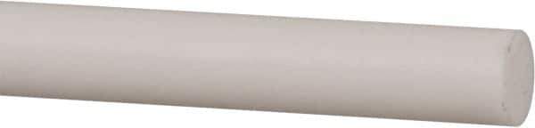 Made in USA - 6' Long, 5/16" Diam, PTFE (Mechanical Grade) Plastic Rod - +0.003 Tolerance - Eagle Tool & Supply