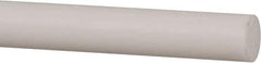 Made in USA - 4' Long, 1/2" Diam, PTFE (Mechanical Grade) Plastic Rod - +0.005 Tolerance - Eagle Tool & Supply