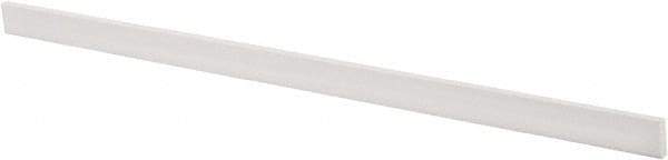 Made in USA - 1 Ft. Long x 1/2 Inch Wide x 1/8 Inch High, Virgin PTFE, Rectangular Plastic Bar - White, +/- 0.060 Tolerance - Eagle Tool & Supply