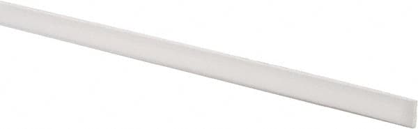 USA Sealing - 3' x 1/2" x 1/8" White PTFE (Virgin) Rectangular Bar - Eagle Tool & Supply