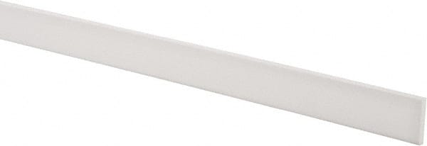 USA Sealing - 2' x 1" x 1/8" White PTFE (Virgin) Rectangular Bar - Eagle Tool & Supply