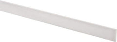 Made in USA - 4 Ft. Long x 1 Inch Wide x 1/8 Inch High, Virgin PTFE, Rectangular Plastic Bar - White, +/- 0.060 Tolerance - Eagle Tool & Supply