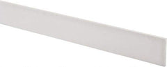 Made in USA - 3 Ft. Long x 1-1/2 Inch Wide x 1/8 Inch High, Virgin PTFE, Rectangular Plastic Bar - White, +/- 0.060 Tolerance - Eagle Tool & Supply