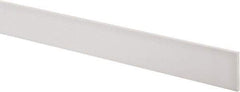 Made in USA - 4 Ft. Long x 1-1/2 Inch Wide x 1/8 Inch High, Virgin PTFE, Rectangular Plastic Bar - White, +/- 0.060 Tolerance - Eagle Tool & Supply